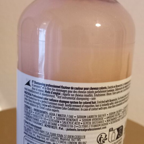 L'Oréal Professionnel Vitamino Color shampoo used for colored hair
