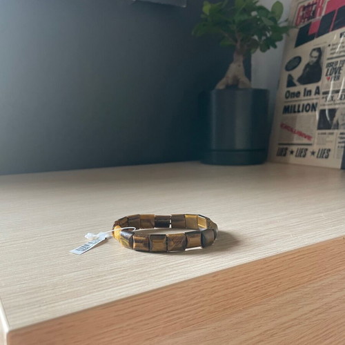 Bracelet new elastic brown and gold