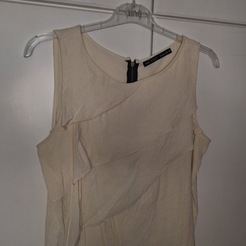 Sleeveless airy blouse like new, size XL, beige