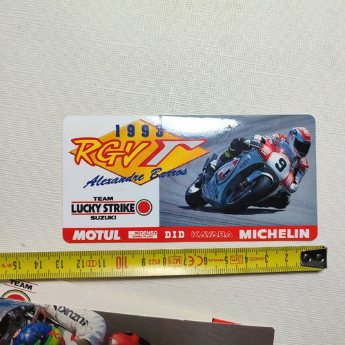 Alex Barros GP500 cards and sticker used