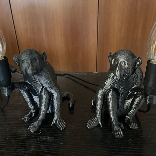 Original 3D printed monkey table lamps new