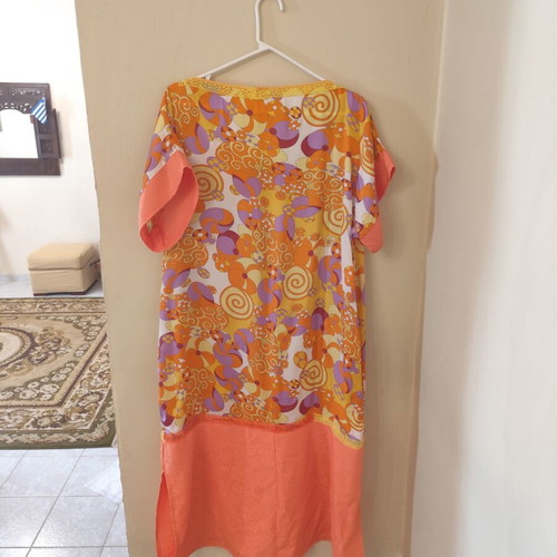 Emprime dress like new, synthetic fabric, colorful