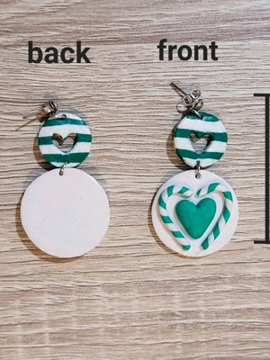 Polymer Clay Earrings with Christmas Designs like new