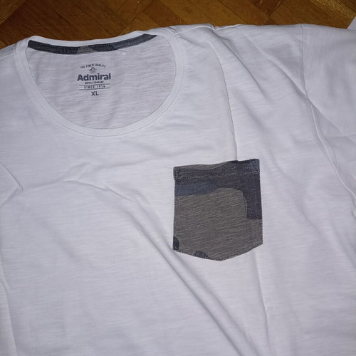 Admiral white t-shirts new, size XL, set of 2