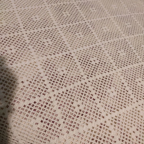 Handmade crochet blanket cover made to order with diamond and leaf pattern