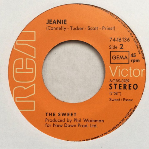 The Sweet Poppa Joe / Jeanie vinyl record used, rock