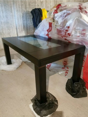 Wooden beech table used, extendable 1.60x90 to 2.60x90