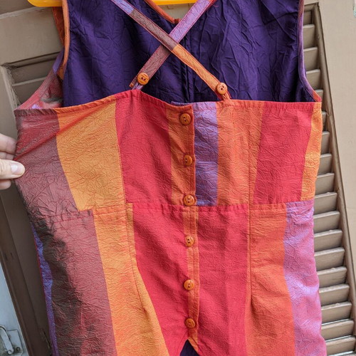 Boho summer dress Nid d’ Abeille like new, purple and orange, size M