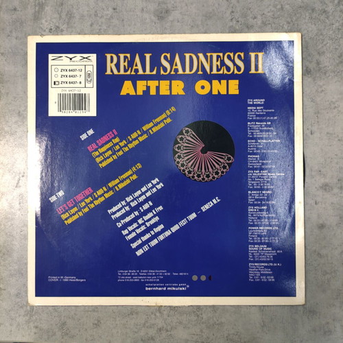After One Real Sadness II 12'' vinyl single used, electronic