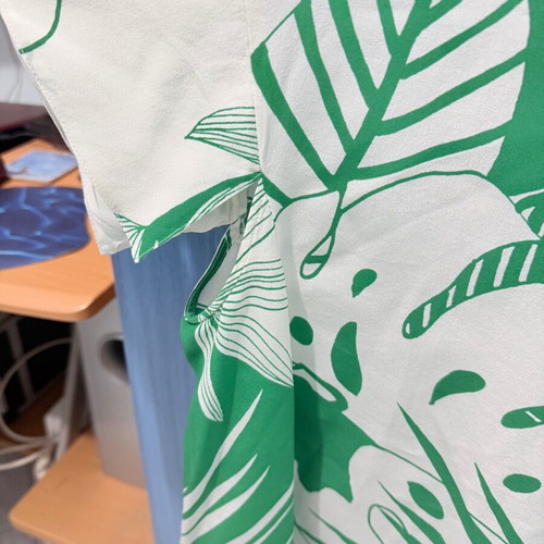 Marella silk blouse like new, white and green