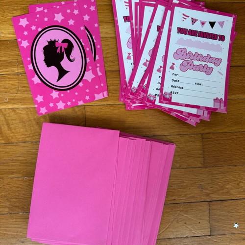 Barbie invitations with envelopes pack of 26 new