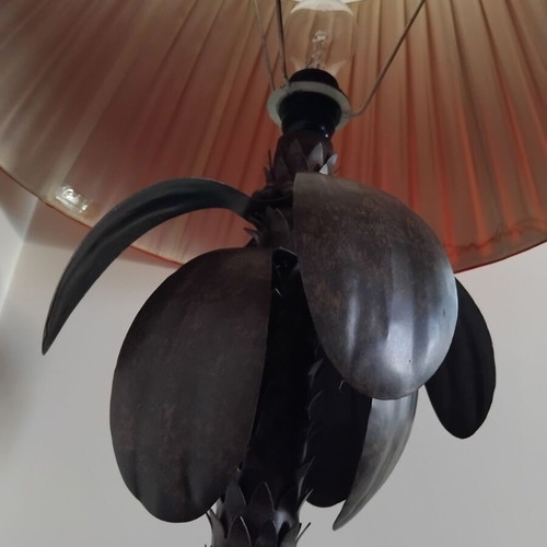 Calèche table lamp used brass with lampshade