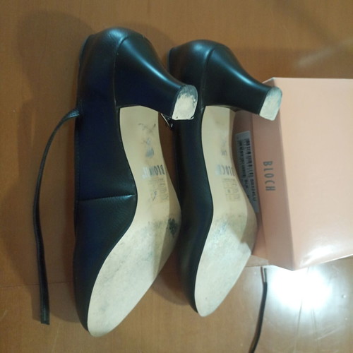 Black ballet dance shoes, size 38