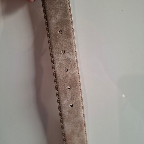 Verde belt beige 115cm new with statement anthracite buckle