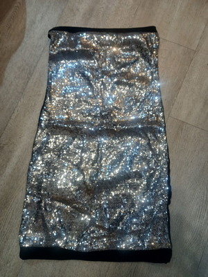 Branded dress size L, black and silver