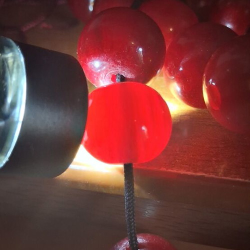 Bakelite burgundy mastic komboloi, 80g