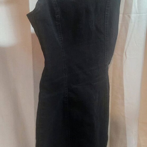 Black denim dress H&M like new, mini spaghetti strap