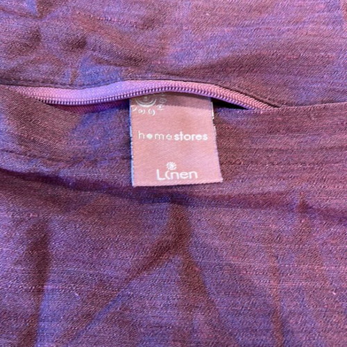Pillowcases set of 3 purple and cream embossed, like new