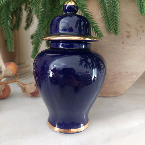 Chokin Art porcelain vase Japan 16 cm with 24K gold and silver new