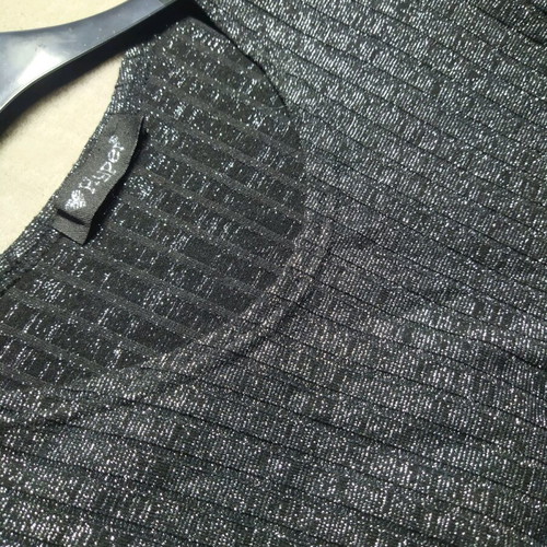 Hyper midi dress like new, black gray silver knit, one size
