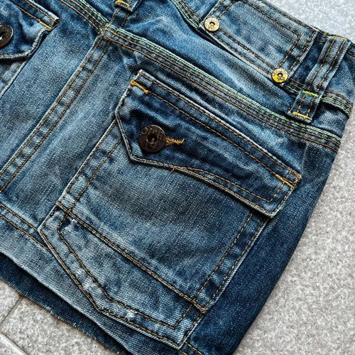 Y2K Mini Denim Skirt XS, Vintage Sicko19, Like New
