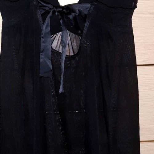 Baby doll Zara with push up bra 80B, large, black, new