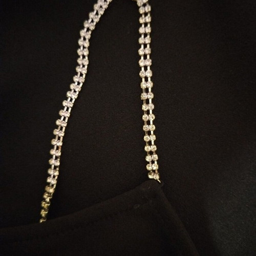 H&M dress new black with silver rhinestones, size S