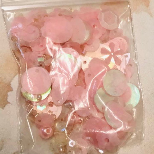 Pink sequins No 10 for embroidery and jewelry new