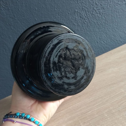 Vintage glass oil lamp used