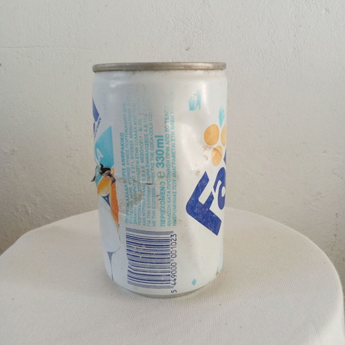 Fanta blue orange soda collectible can 1990s