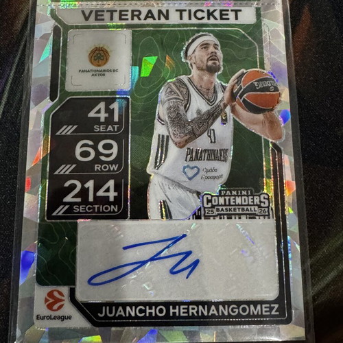 2025-26 Panini Contenders EuroLeague Ice Juancho Hernangomez Auto #VST-HER /23