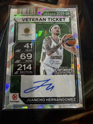 2025-26 Panini Contenders EuroLeague Ice Juancho Hernangomez Auto #VST-HER /23