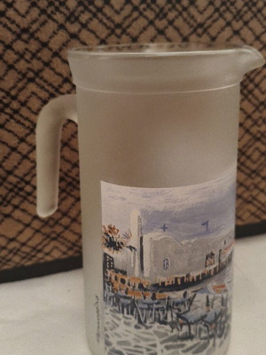 Vintage Lumidis Water Jug with Artwork by Nikoleta Antonopoulou, New