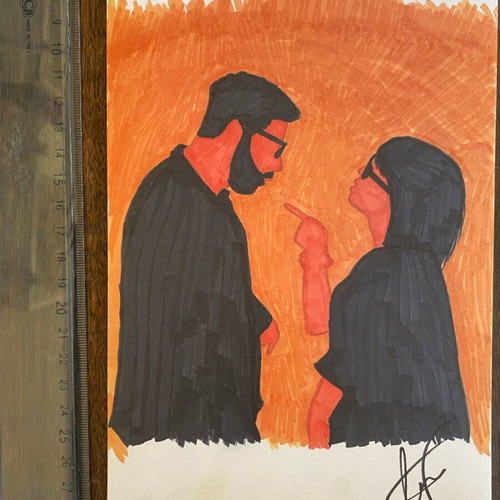 Painting «WNC MARSEAUX X DPANS» new, Alcohol Markers, size A5