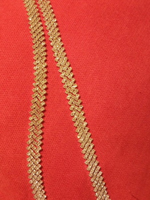 Decorative rhinestones for clothing, 6 pieces, approx. half meter each