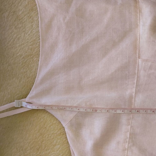 Linen pink dress with layers in small medium, like new