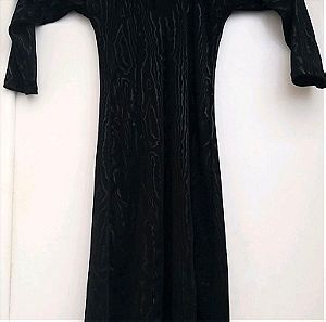 ελαστικο γυναικειο φορεμα μαυρο με print zebra & σκισιματα small size