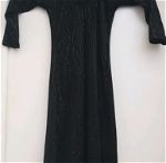 ελαστικο γυναικειο φορεμα μαυρο με print zebra & σκισιματα small size