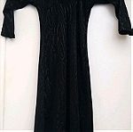  ελαστικο γυναικειο φορεμα μαυρο με print zebra & σκισιματα small size