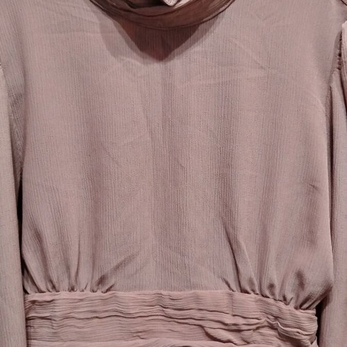 Zara open back crop top new, size Large, dusty apple color