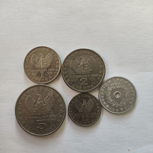 Collection of 170 Greek coins used (1954-2000)