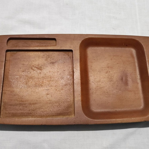Vintage wooden tray used from the 60s for cheese and nuts