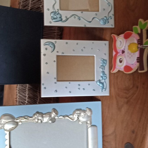 Photo frames used set with children's owl hanger gift