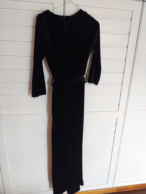 Velvet jumpsuit used, black, size M