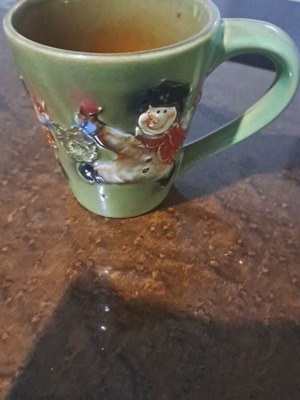 Christmas Mug used for hot or cold drinks