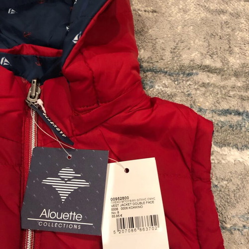 Alouette double face vest jacket new, size 128 cm