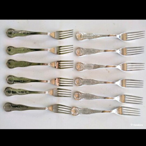 Vintage silver-plated Kings Pattern cutlery set, 50 pieces
