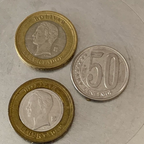 Venezuela coins like new, 3 pieces from 2007 and 2012