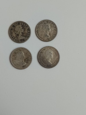 Ασημένια νομίσματα Καναδά 10 cents σετ ανακαινισμένο, 4 τεμάχια