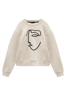 Zara sweatshirt small gray like new